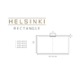 1400x900mm Stone Resin Ultraslim Rectangular Shower Tray with Shower Waste - Helsinki