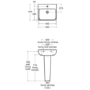Ideal Standard i.Life B 1 Tap Hole Full Pedestal Basin 500mm 