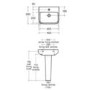 Ideal Standard i.Life B 1 Tap Hole Full Pedestal Basin 450mm 