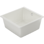 Single Bowl White Inset Granite Composite Kitchen Sink with Waste Kit - Enza Eden