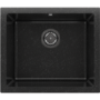 Single Bowl Black Inset Granite Composite Kitchen Sink with Waste Kit - Enza Eden