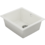 Single Bowl White Inset Granite Composite Kitchen Sink with Waste Kit - Enza Eden