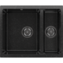 1.5 Bowl Black Inset Granite Composite Kitchen Sink with Waste Kit - Enza Eden