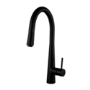 Matt Black Single Lever Pull Out Monobloc Kitchen Mixer Tap - Enza Olney