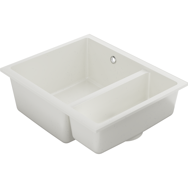 1.5 Bowl White Inset Granite Composite Kitchen Sink with Waste Kit - Enza Eden