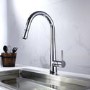 Chrome Single Lever Pull Out Monobloc Kitchen Mixer Tap - Enza Olney