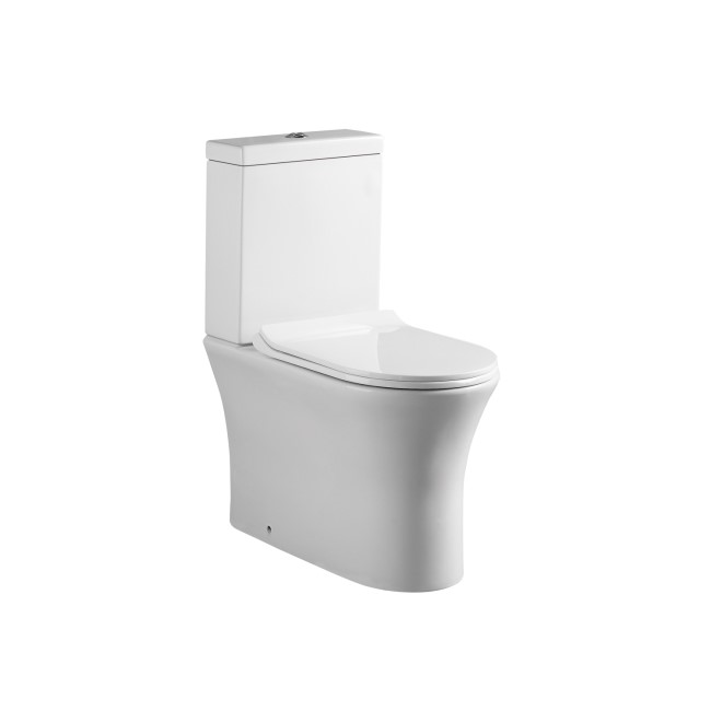 Close Coupled Toilet with Slim line Soft Close Seat
