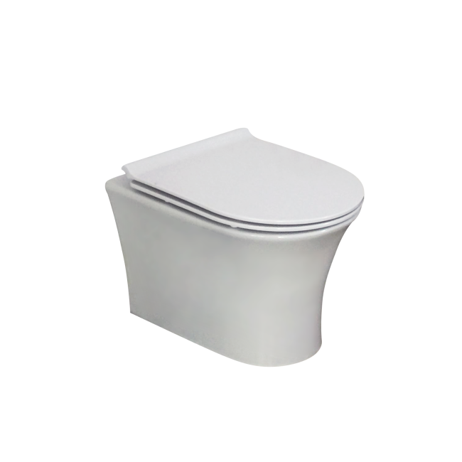 Wall Hung Rimless Toilet with Soft Close Slimline Seat
