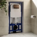 BUN/A1/BeBa_27485/99898 ONLY OPENED - 1168mm Wall Hung Toilet Frame with Bronze Pneumatic Dual Flush Plate & Concealed Cistern - Purificare
