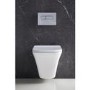 Wall Hung Toilet with Soft Close Toilet Seat, Gunmetal Pneumatic Flush Plate, 1168mm Frame & Cistern - Boston