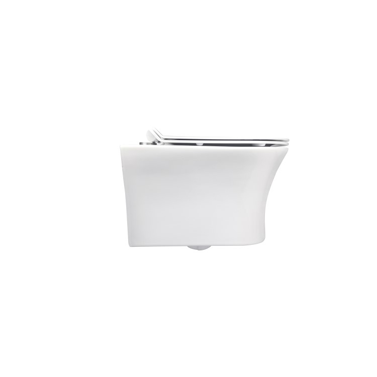 Wall Hung Toilet with Soft Close Toilet Seat, Gunmetal Pneumatic Flush Plate, 1168mm Frame & Cistern - Indiana