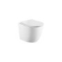 Wall Hung Toilet with Soft Close Seat, Gunmetal Pneumatic Flush Plate, 1168mm Frame & Cistern - Roma