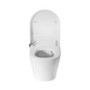 Wall Hung Smart Bidet Japanese Toilet with Heated Seat & Gunmtal Pneumatic Flush Plate, 820mm Frame & Cistern - Purificare