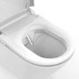 Wall Hung Smart Bidet Japanese Toilet with Heated Seat & Gunmtal Pneumatic Flush Plate, 820mm Frame & Cistern - Purificare