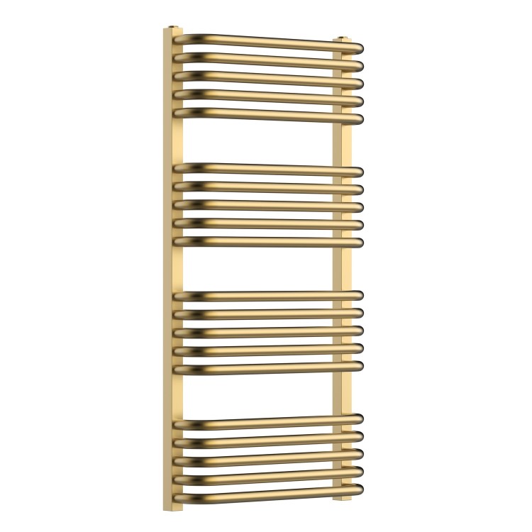 Brass Curved Towel Radiator 1000 x 500mm - Ember