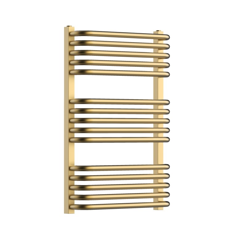 Brass Curved Towel Radiator 740 x 500mm - Ember