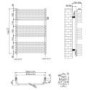 Brass Curved Towel Radiator 740 x 500mm with Pipe Kit and Straight Valves - Ember