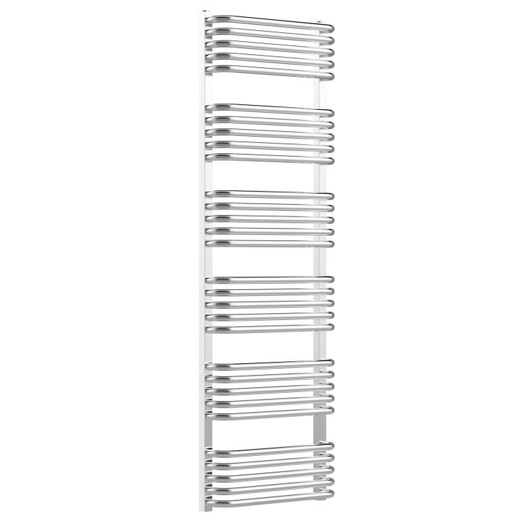 Chrome Curved Towel Radiator 1530 x 500mm - Ember