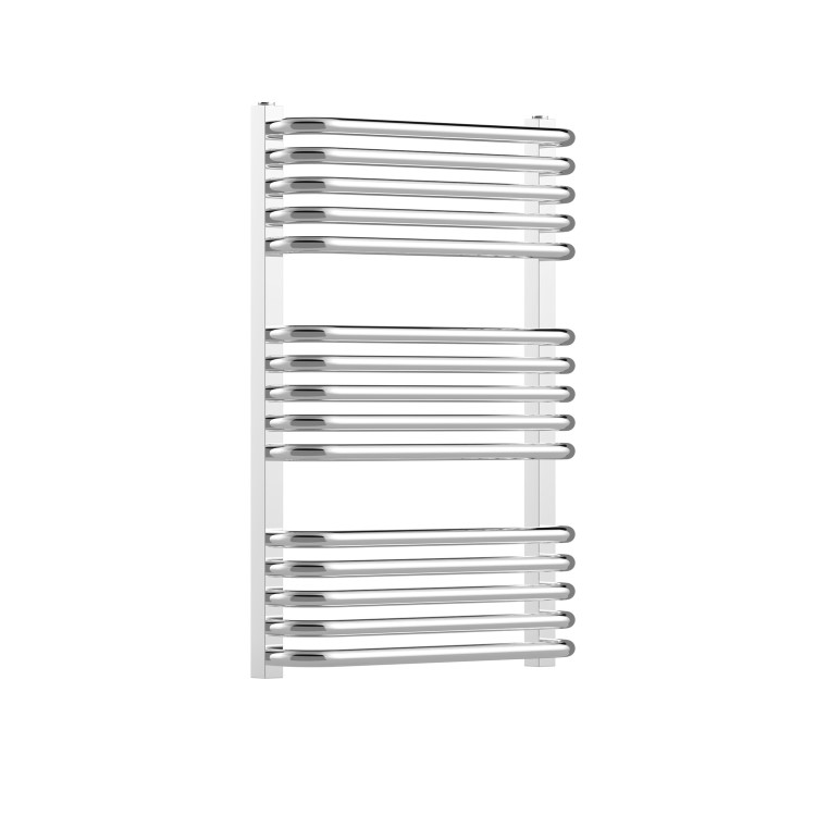 Chrome Curved Towel Radiator 740 x 500mm - Ember