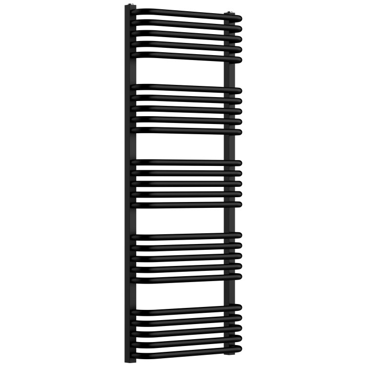 Black Curved Towel Radiator 1270 x 500mm - Ember
