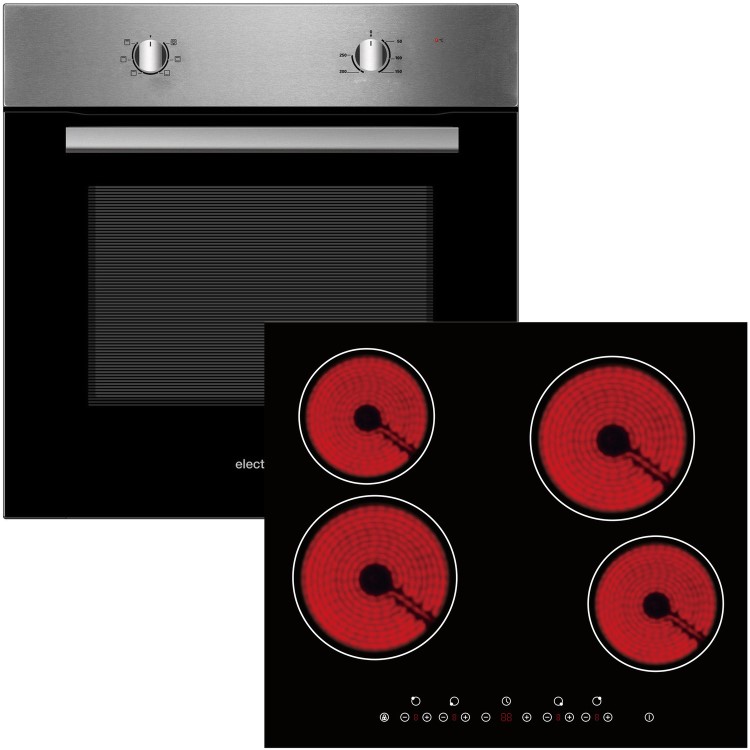 ElectriQ 6 Function Single Oven & 60cm Ceramic Hob Bundle