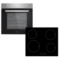 electriQ Stainless Steel Single Oven and Induction Hob Pack
