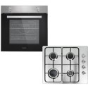 BUN/EQOVENM1SS/96510 electriQ Stainless Steel Single Oven and Gas Hob Pack