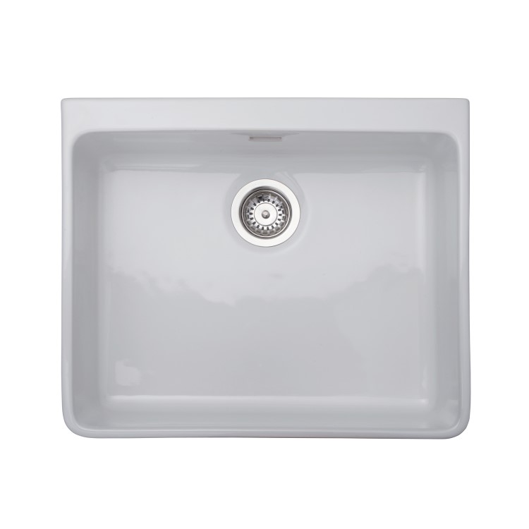 Single Bowl Undermount White Ceramic Belfast and Butler Kitchen Sink - Taylor & Moore Esme
