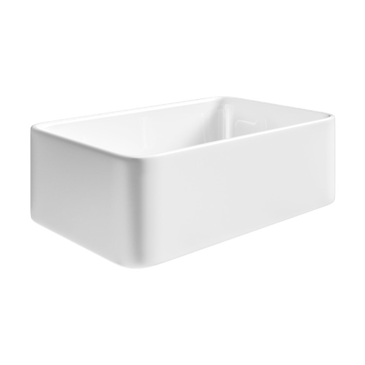 560mm Wood Effect Wall Hung Floating Vanity Shelf and White Basin - Evora