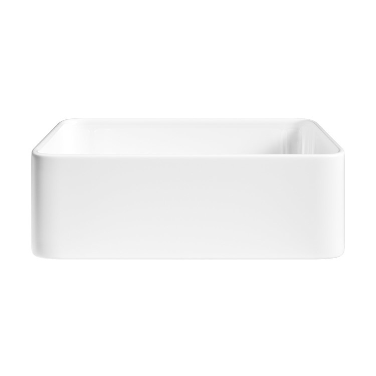560mm Wood Effect Wall Hung Floating Vanity Shelf and White Basin - Evora