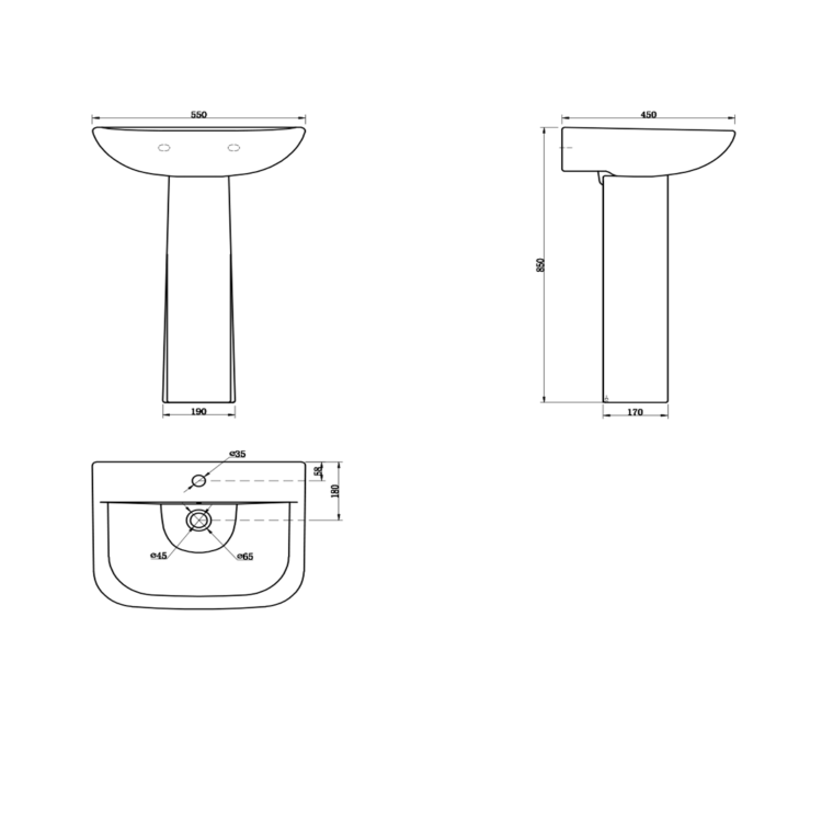 Lavender Toilet & Basin Bathroom Suite
