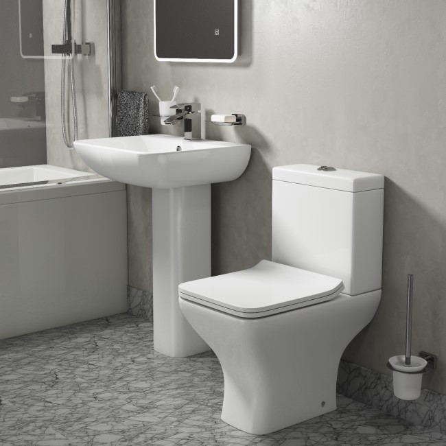 Lavender Toilet & Basin Bathroom Suite
