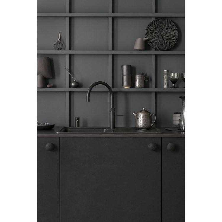 Quooker Fusion Tap Round Black + Pro3 3L Boiling Water Tank