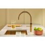 Quooker Fusion Instant Boiling Water Tap Round Patinated Brass + Pro3 3L Boiling Water Tank