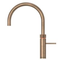 Quooker Fusion Tap Round Patinated Brass and Combi+ 7L Boiling Water Tank
