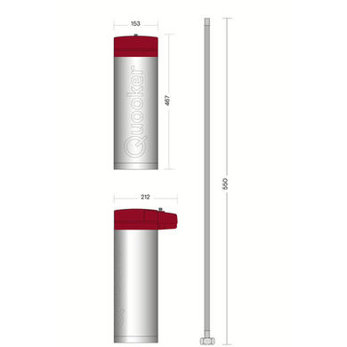 Quooker Fusion Instant Boiling Water Tap Square Black + Pro3 3L Boiling Water Tank