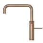 Quooker Fusion Tap Square Patinated Brass and Combi+ 7L Boiling Water Tank