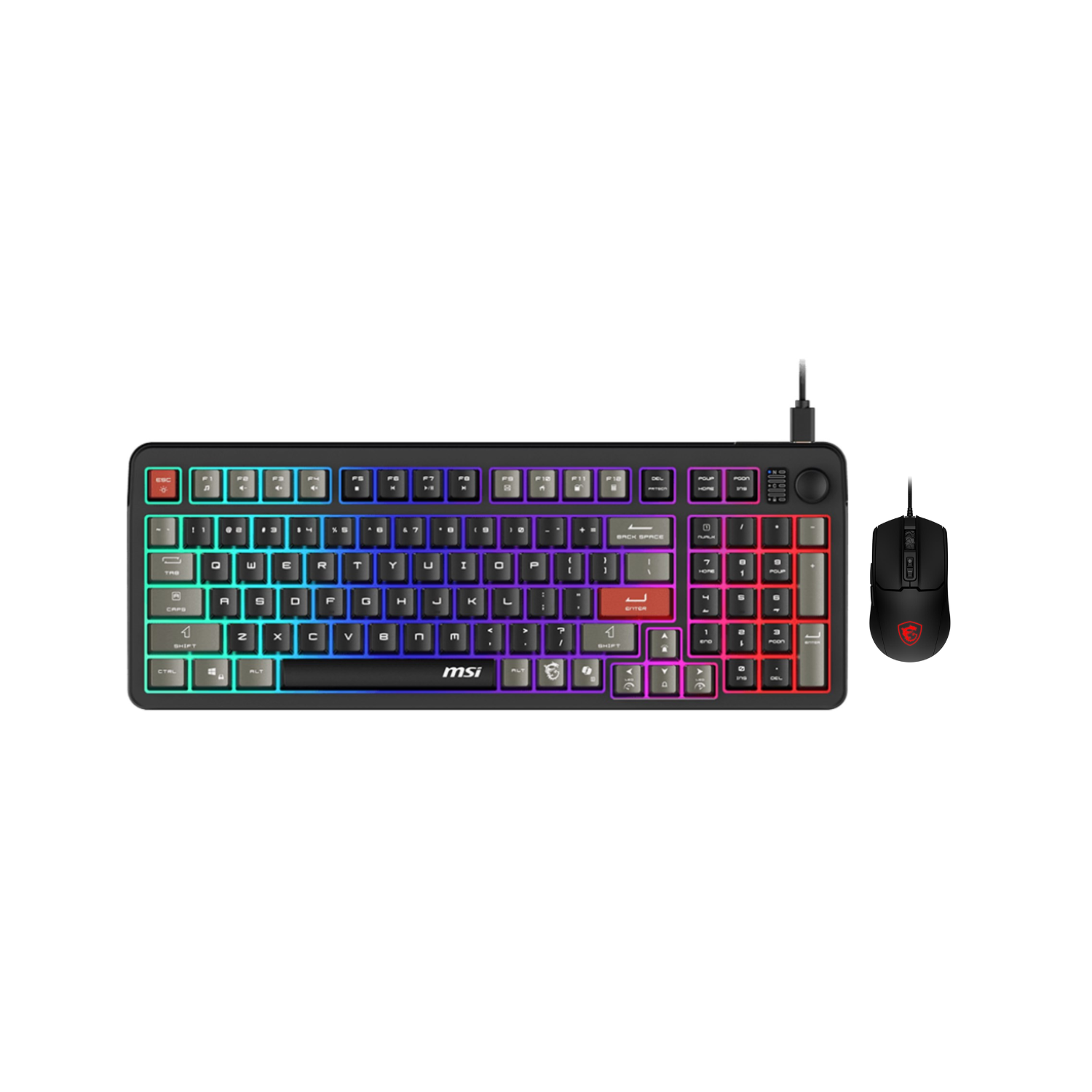 MSI Forge Gaming Keyboard and Mouse Bund...