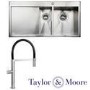 Taylor & Moore George Left Hand Sink Chrome Tap Pack