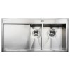 GRADE A2 - Taylor &amp; Moore Square 1.5 Bowl Left Hand Drainer Stainless Steel Kitchen Sink