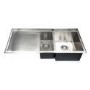 GRADE A2 - Taylor & Moore George 1.5 Bowl Left Hand Drainer Stainless Steel Sink