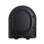Black Wall Hung Toilet with White Glass Cabinet, Cistern & Pneumatic Dual Flush Button - Verona