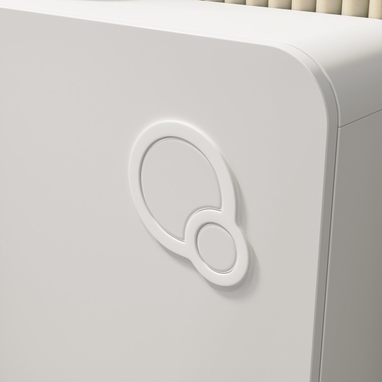 Black Wall Hung Toilet with White Glass Cabinet, Cistern & Pneumatic Dual Flush Button - Albi