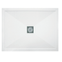 1700x800mm Rectangular Ultra Low-Profile Profile Shower Tray 25mm with Waste - White Stone Resin - Harmony