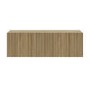 Multifunctional Small Oak Ribbed Floating TV Unit - TV's up to 55" - Hazel
