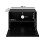 Multifunctional Black Ribbed Floating TV Stand - TV's up to 75" - Hazel