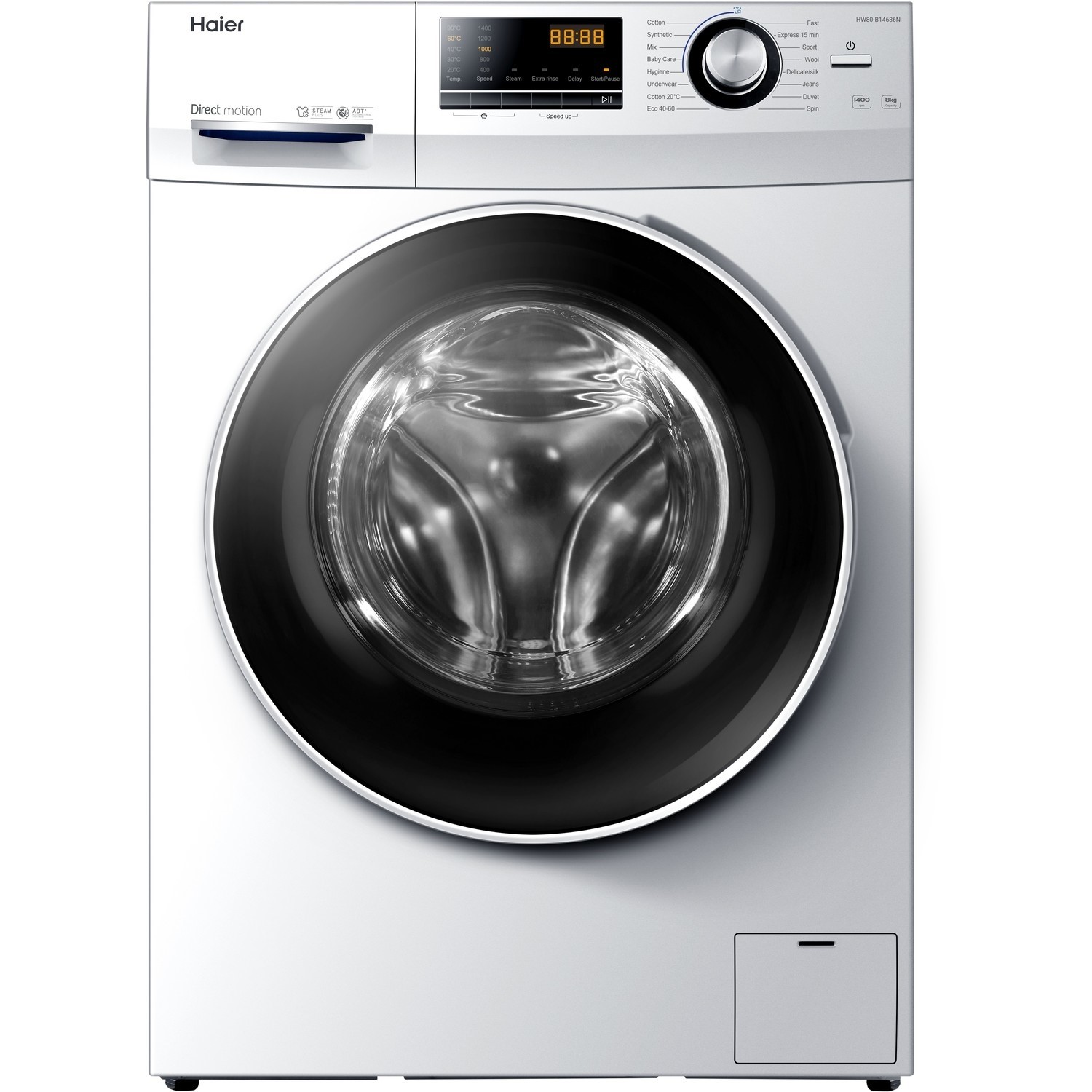 Haier 8kg 1400rpm Freestanding Washing Machine - White