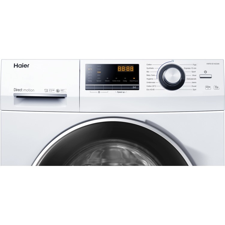 Haier 9kg 1400rpm Freestanding Washing Machine - White