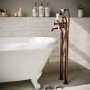 Brushed Bronze Traditional Bath Shower Mixer with stand pipes- Helston