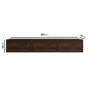 Walnut Floating Wall Mounted TV Stand - TV's up to 75" - Hiro